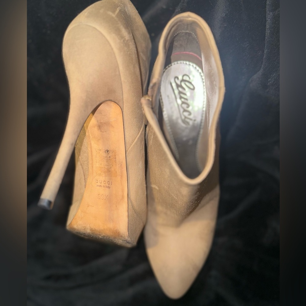 Gucci Suede Striped Boots Women's Size: 39.5 - Picture 15 of 16